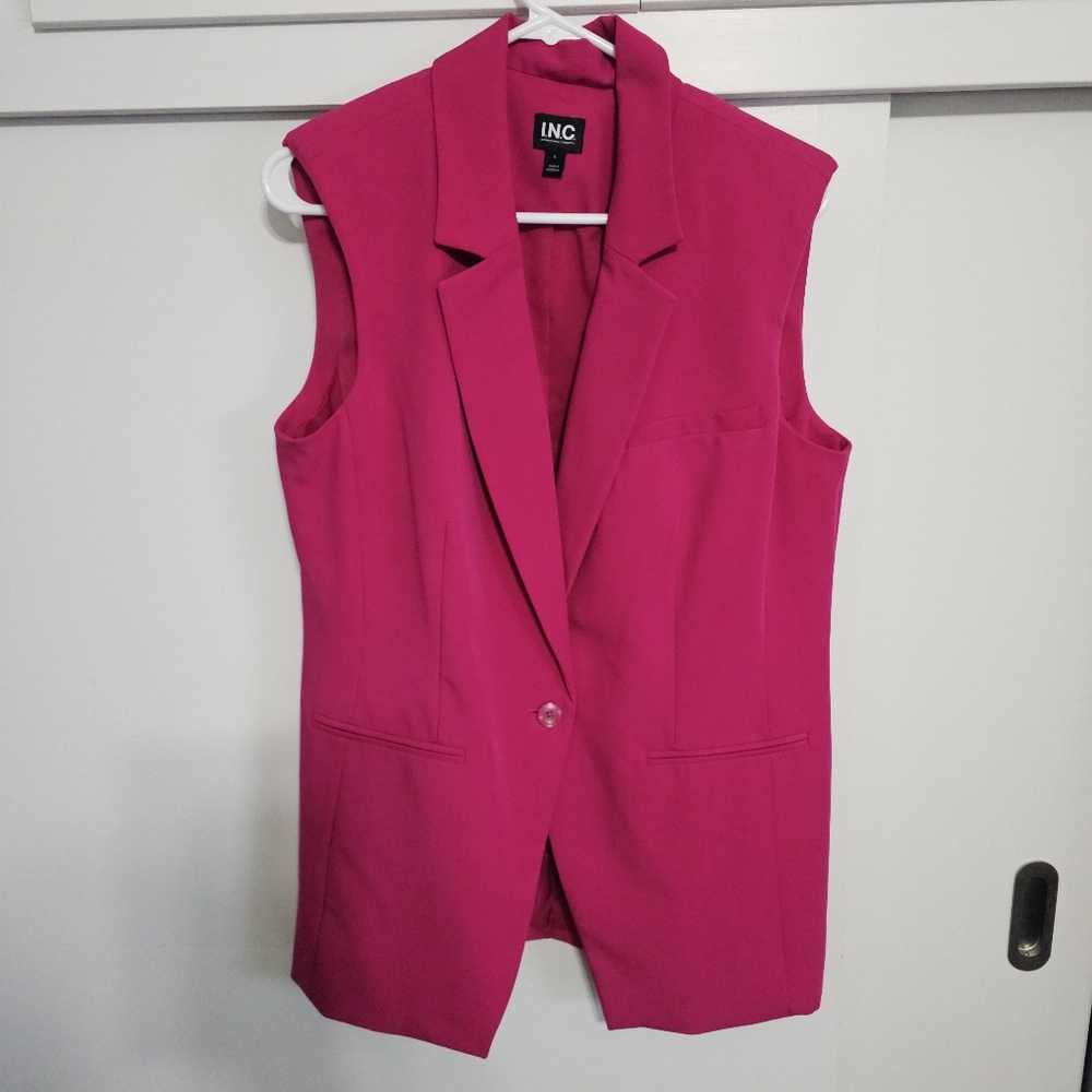 INC International Concepts Women's Fuchsia Vest